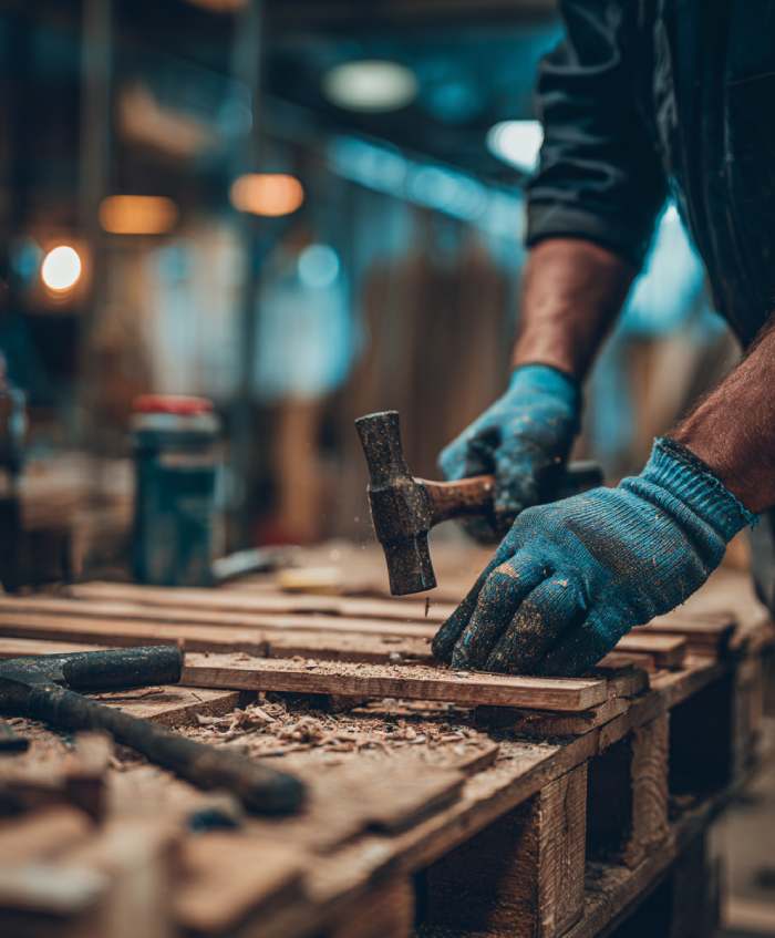 Réparation et recyclage de palettes